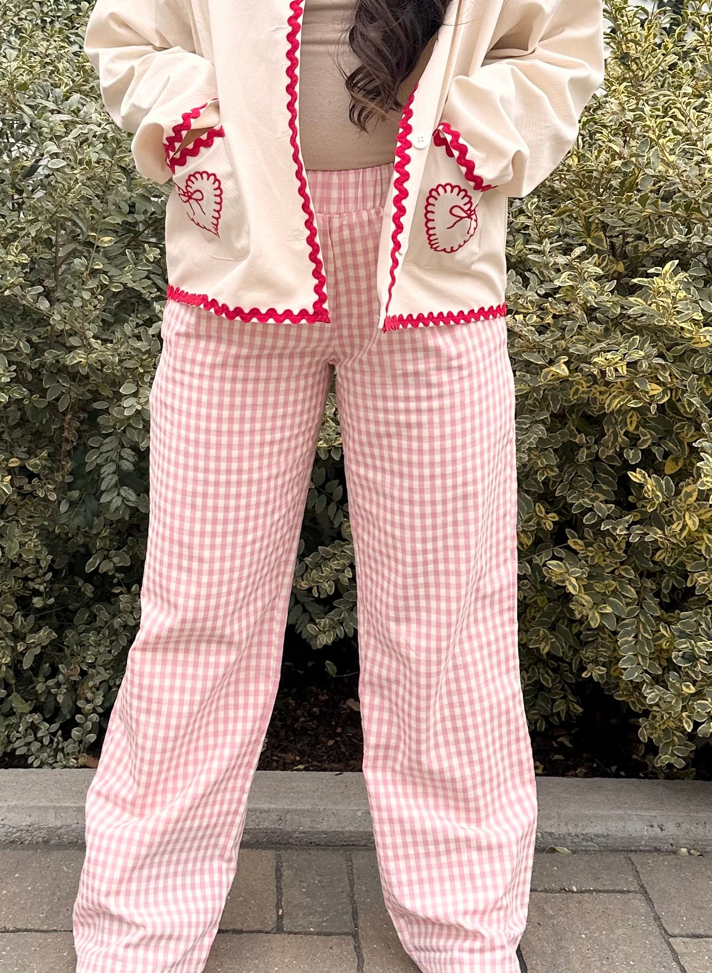 Berry's & Cream Gingham Pants