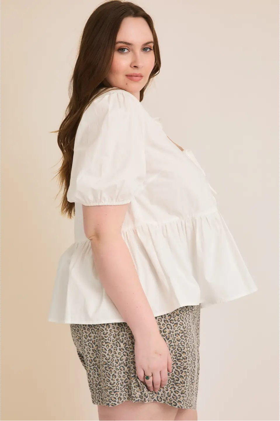 White Bowie Top