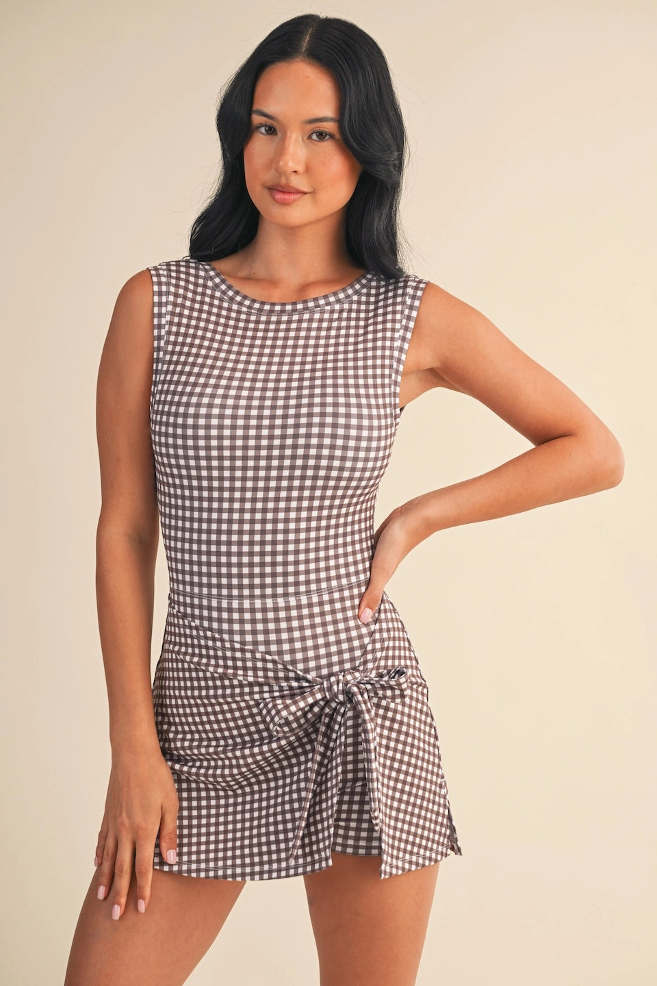 Cacao Gingham Dress