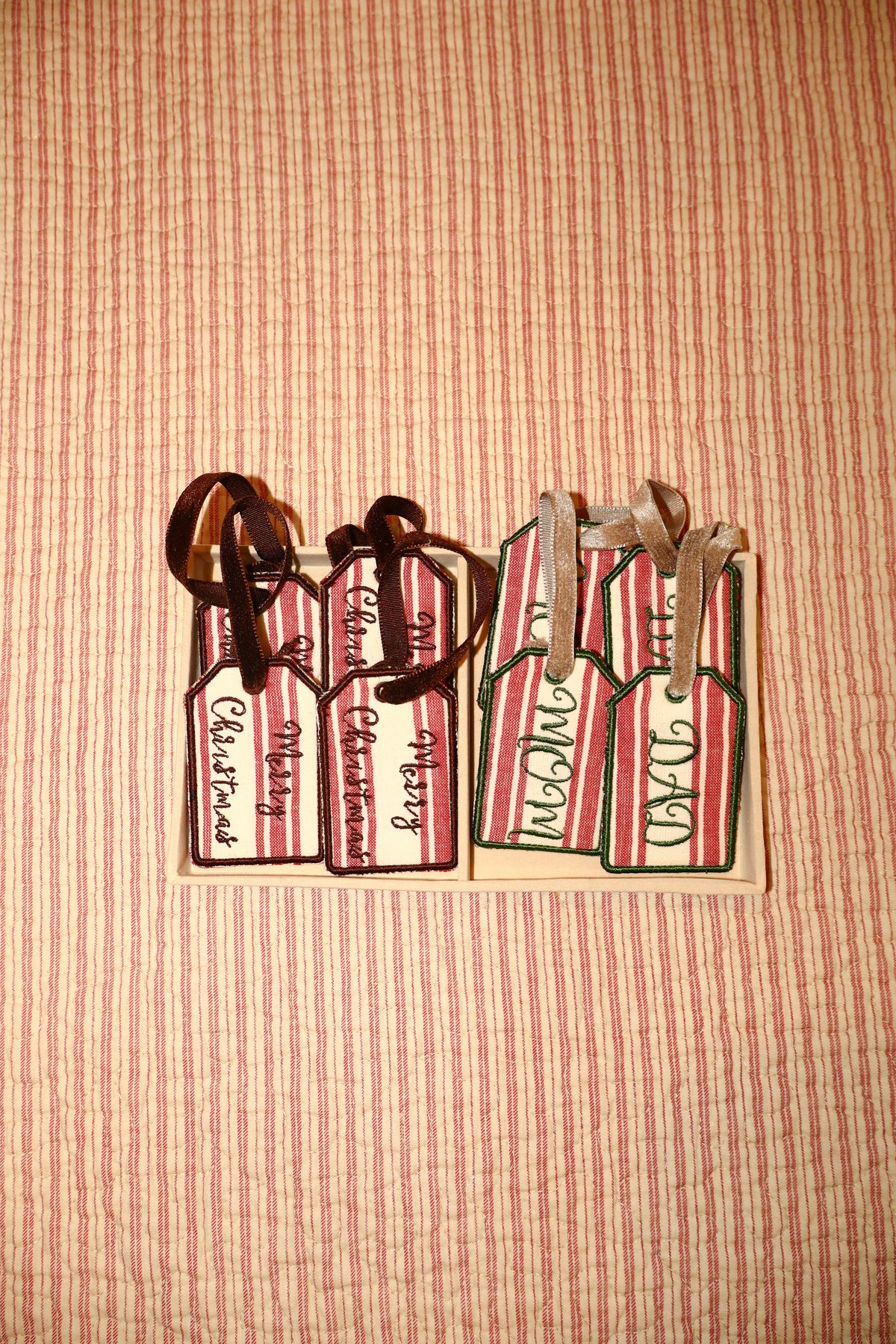 Christmas Embroidered Tags