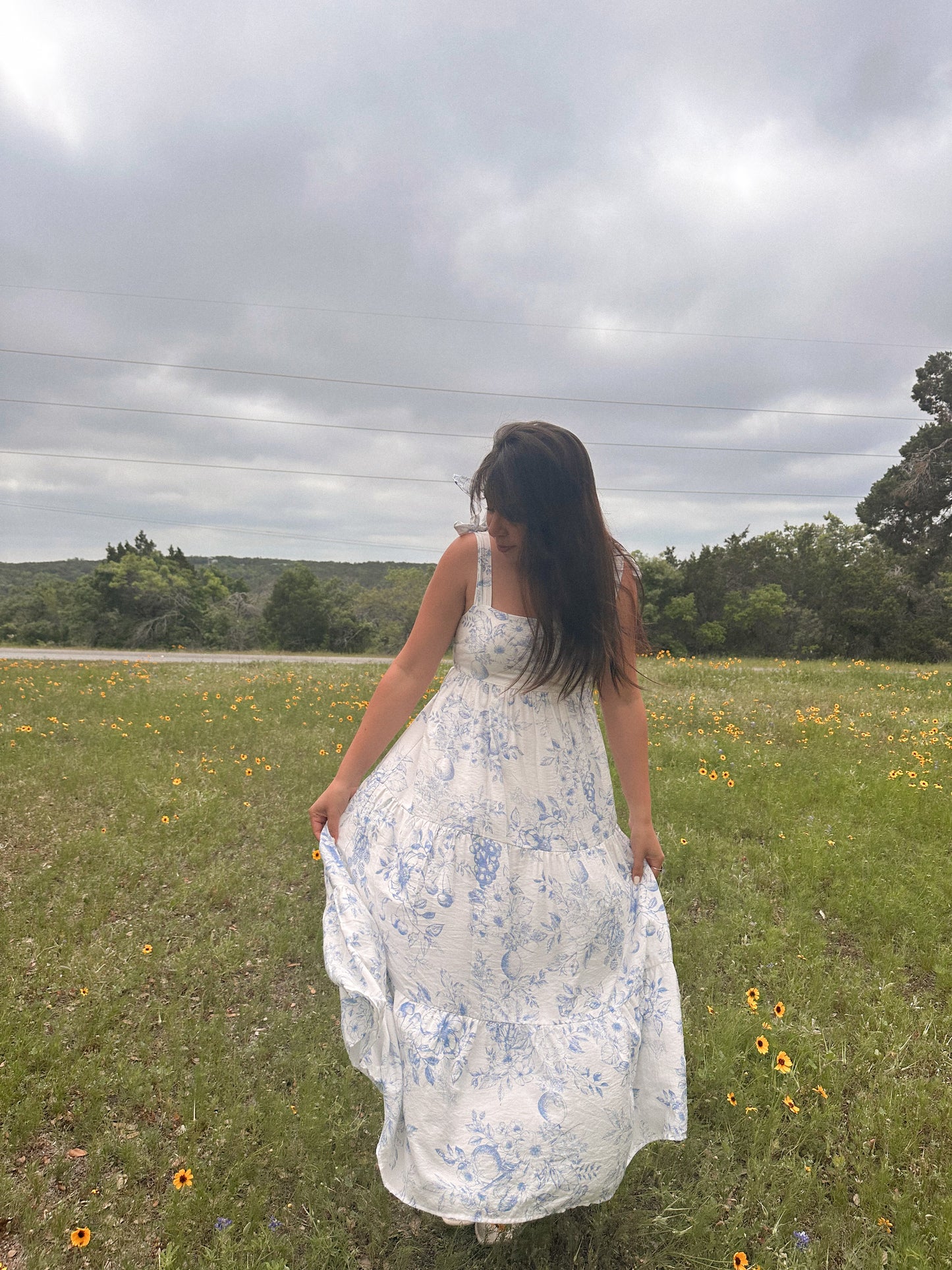 Plus Fruits and Flowers Midi Dress