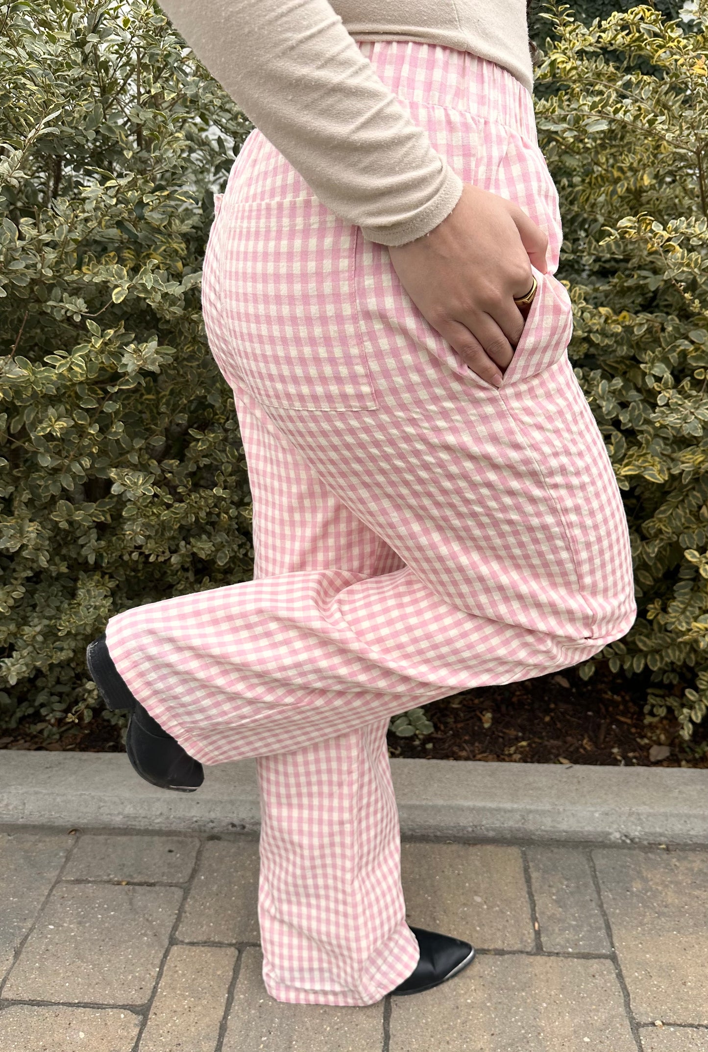 Berry's & Cream Gingham Pants