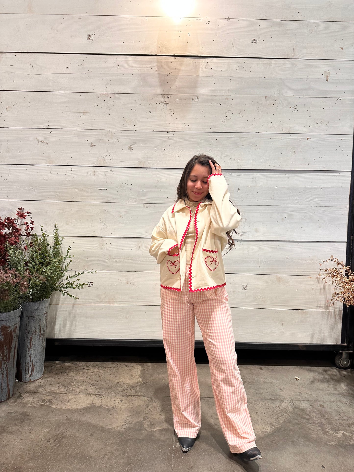 Berry's & Cream Gingham Pants