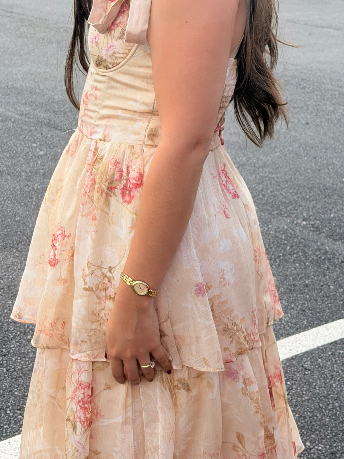 Gracie Corset Layered Maxi Dress