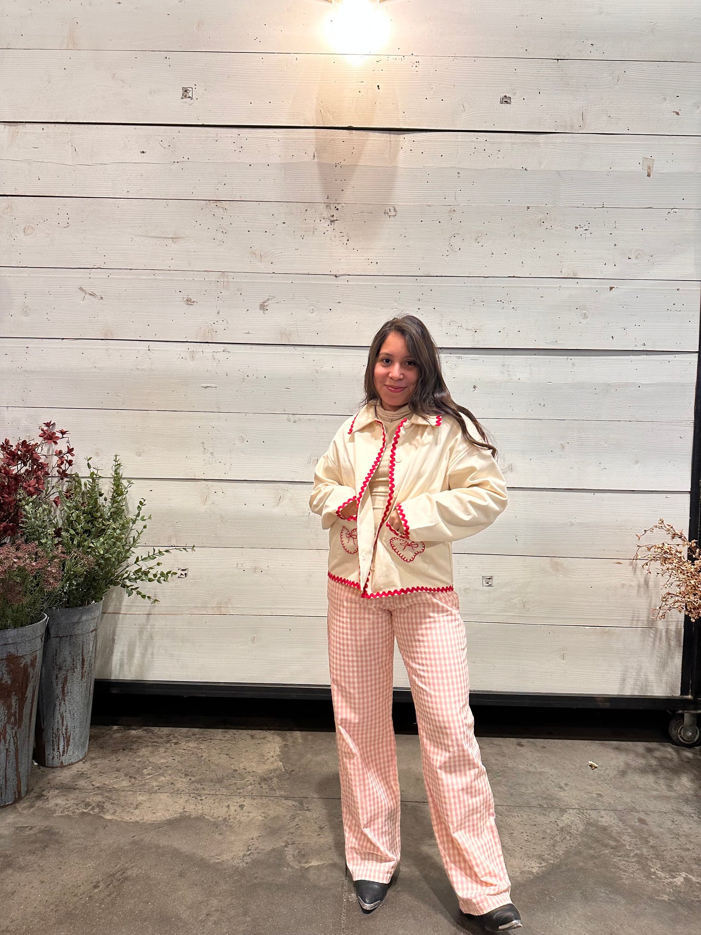 Berry's & Cream Gingham Pants