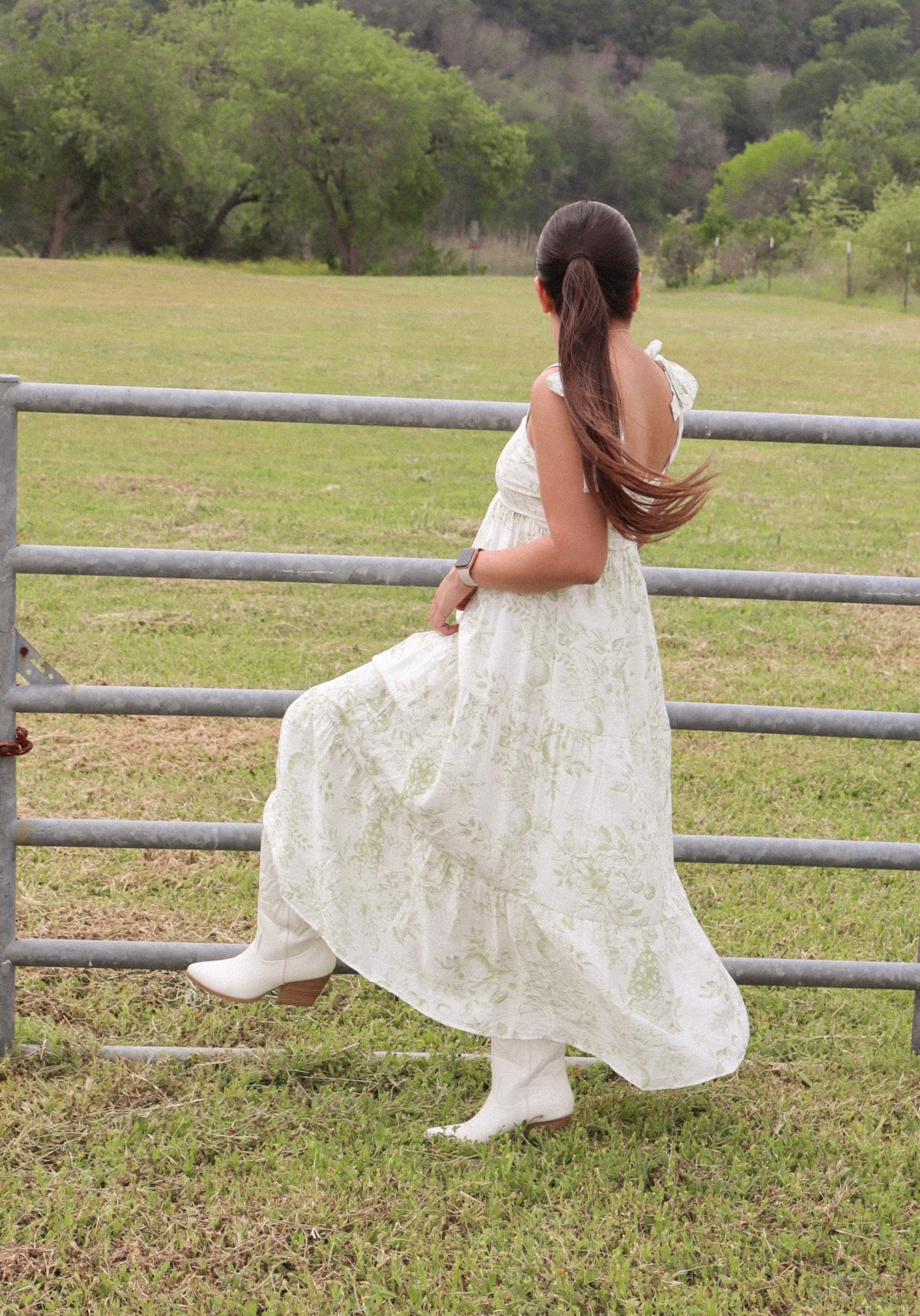 Plus Fruits and Flowers Midi Dress