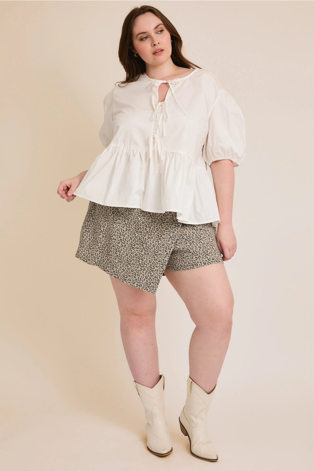 White Bowie Top