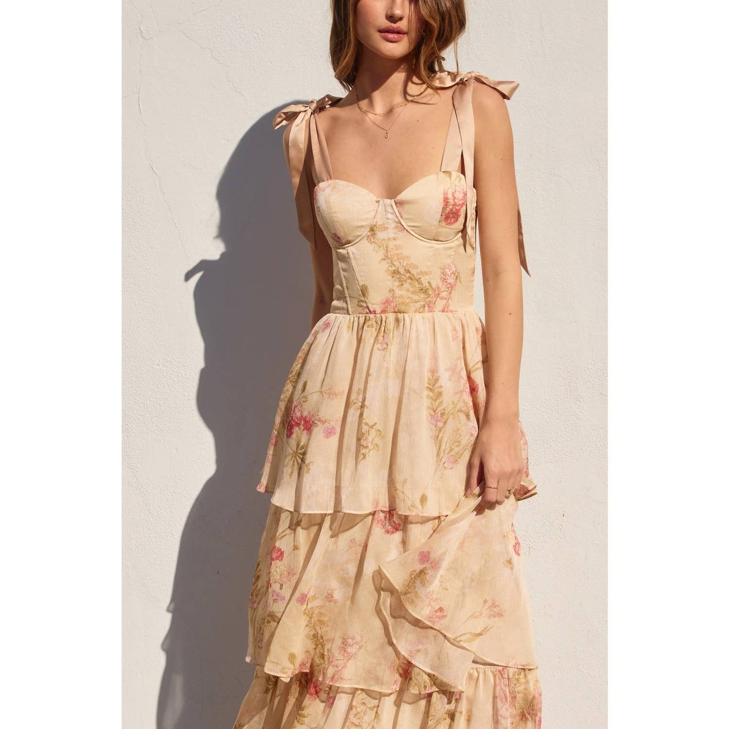 Gracie Corset Layered Maxi Dress