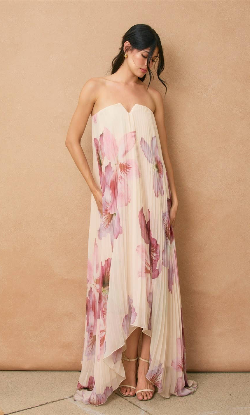 Leila Pleated Maxi Dress
