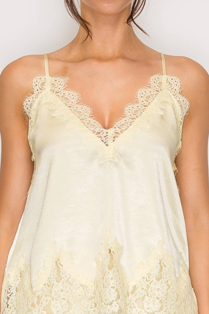 Lucy Lace Satin Camisole