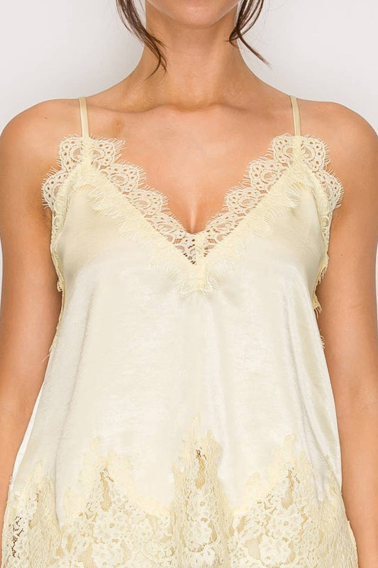 Lucy Lace Satin Camisole