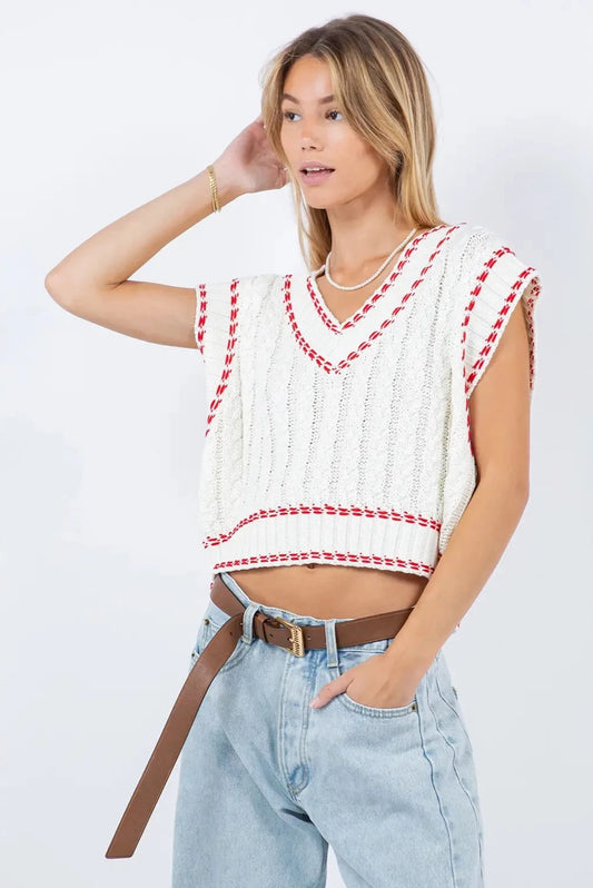 Berry Knit Vest