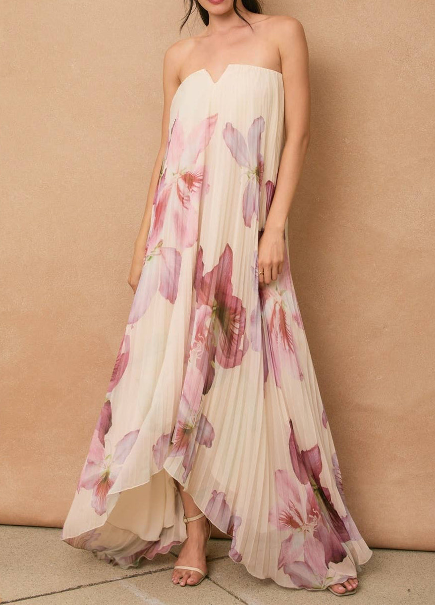 Leila Pleated Maxi Dress