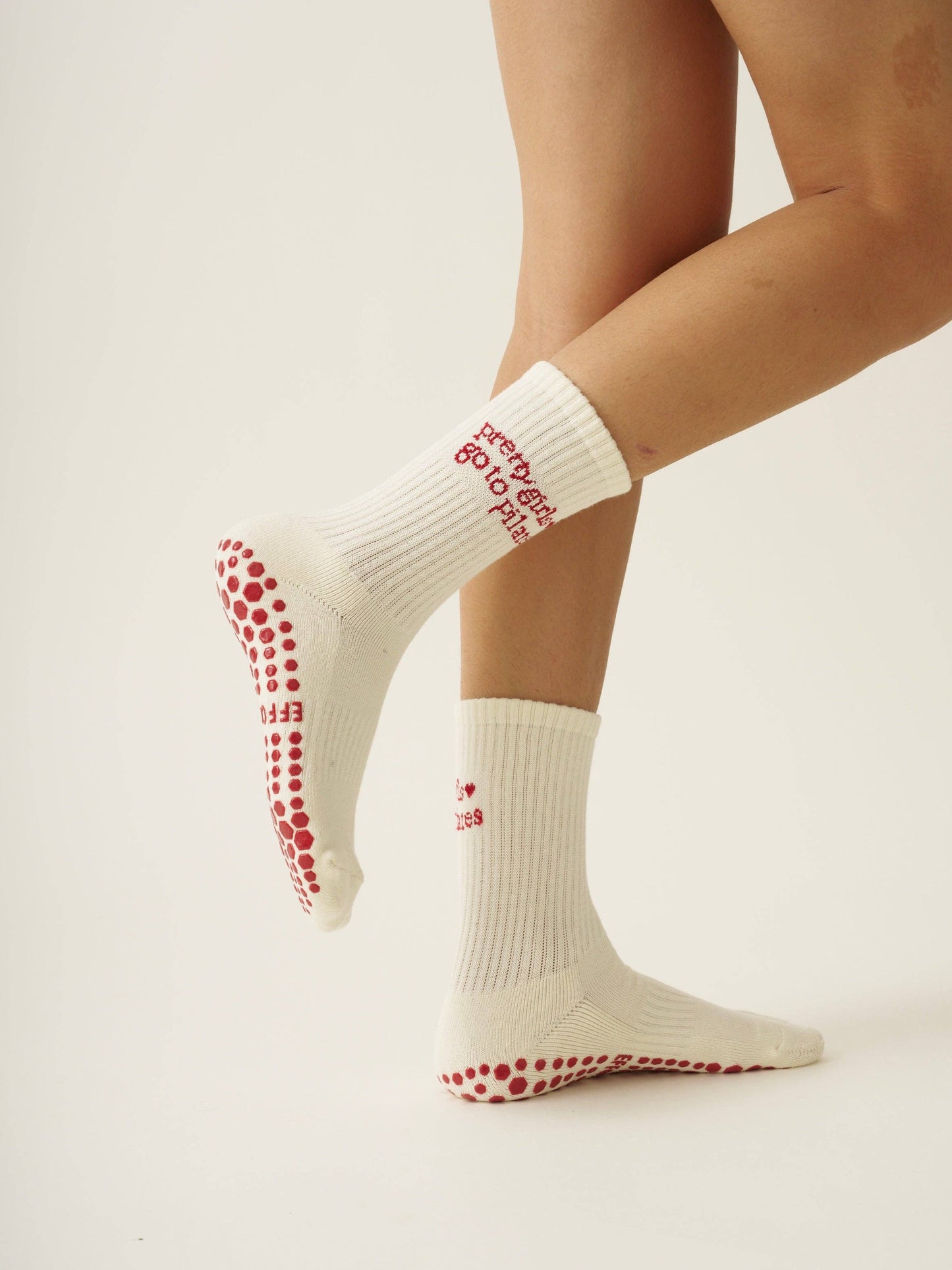 🩰 Pilates Girl Grip Sock [Red], Pilates Socks
