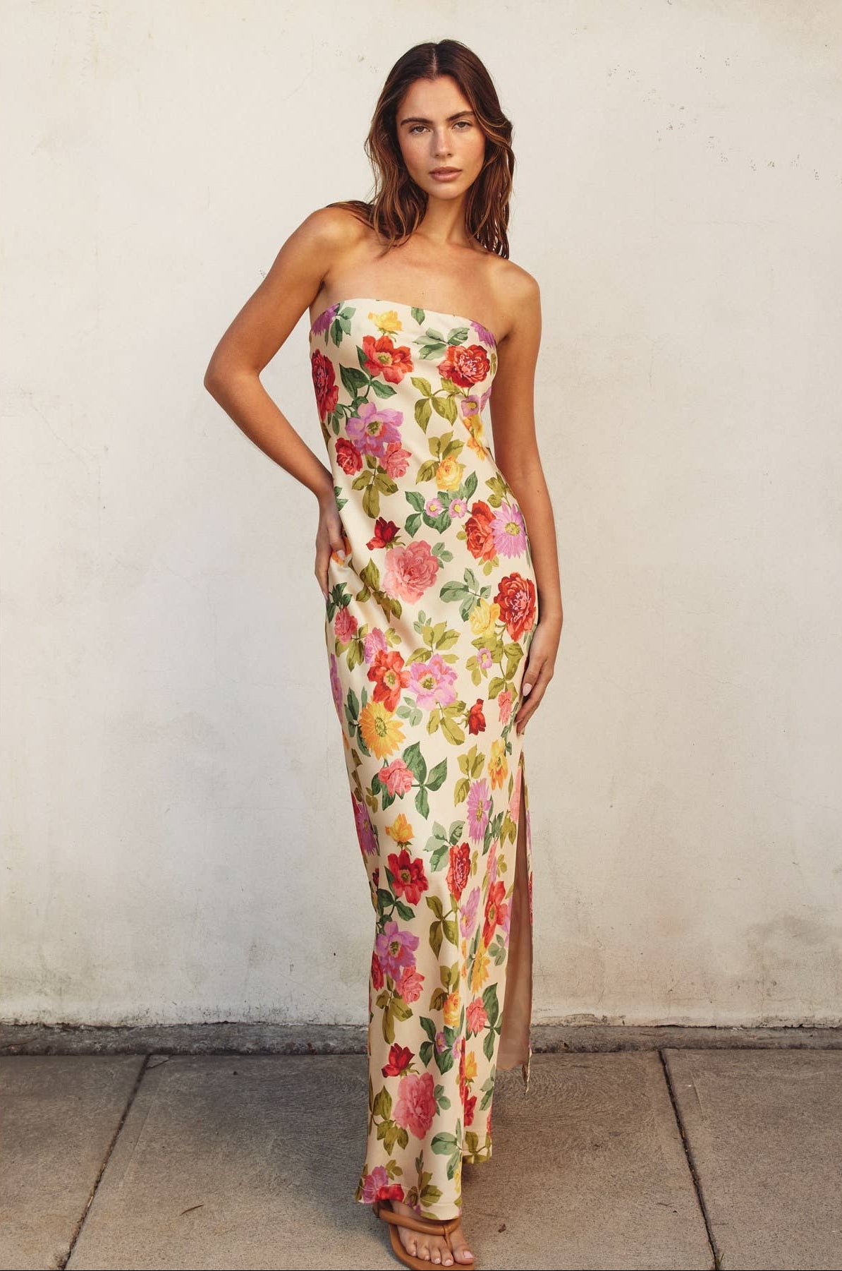 Secret Garden Strapless Maxi Dress