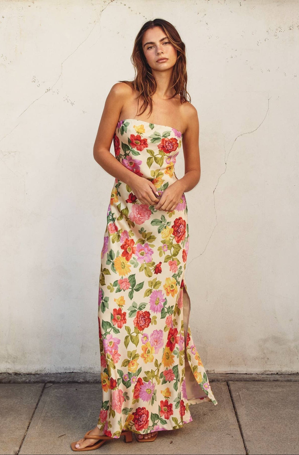 Secret Garden Strapless Maxi Dress