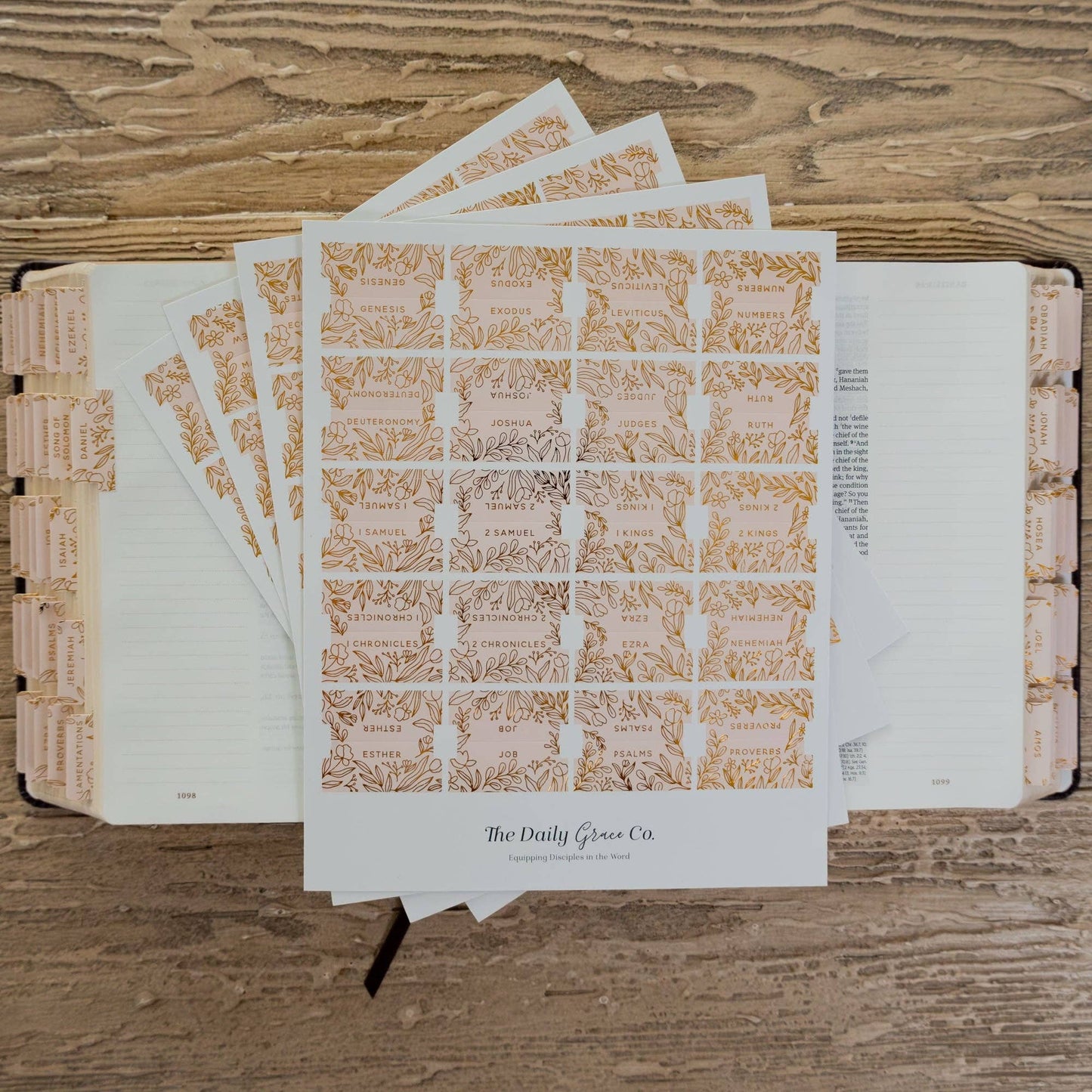 Gold Foil Bible Tabs - Carnation