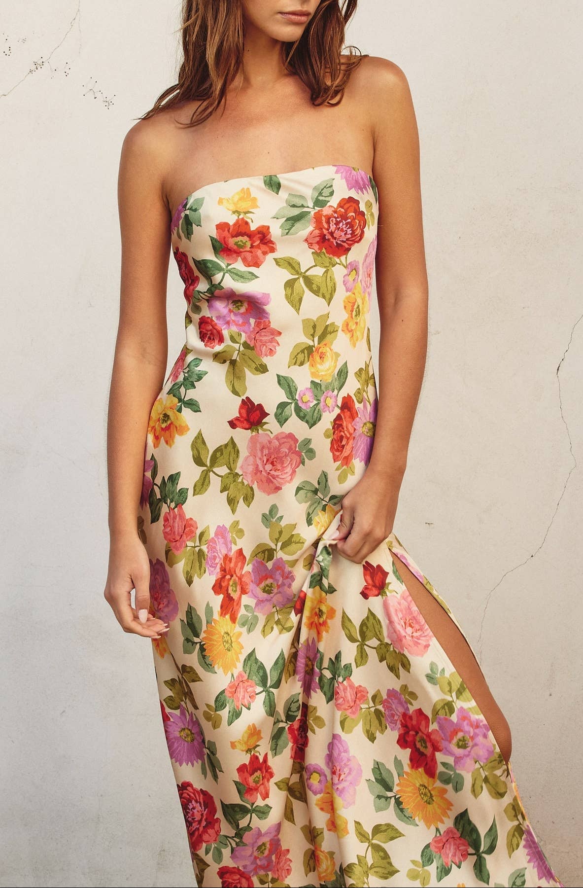 Secret Garden Strapless Maxi Dress