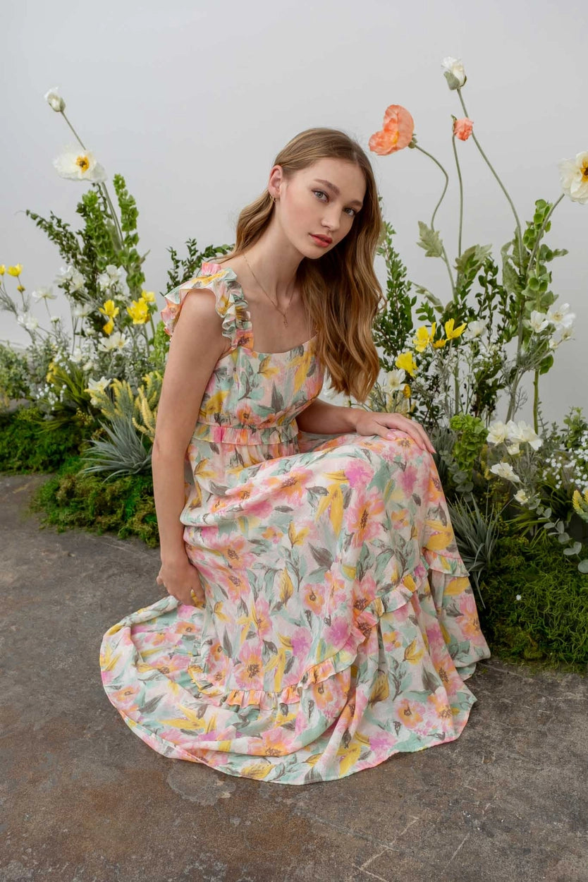 Blooms Midi Dress