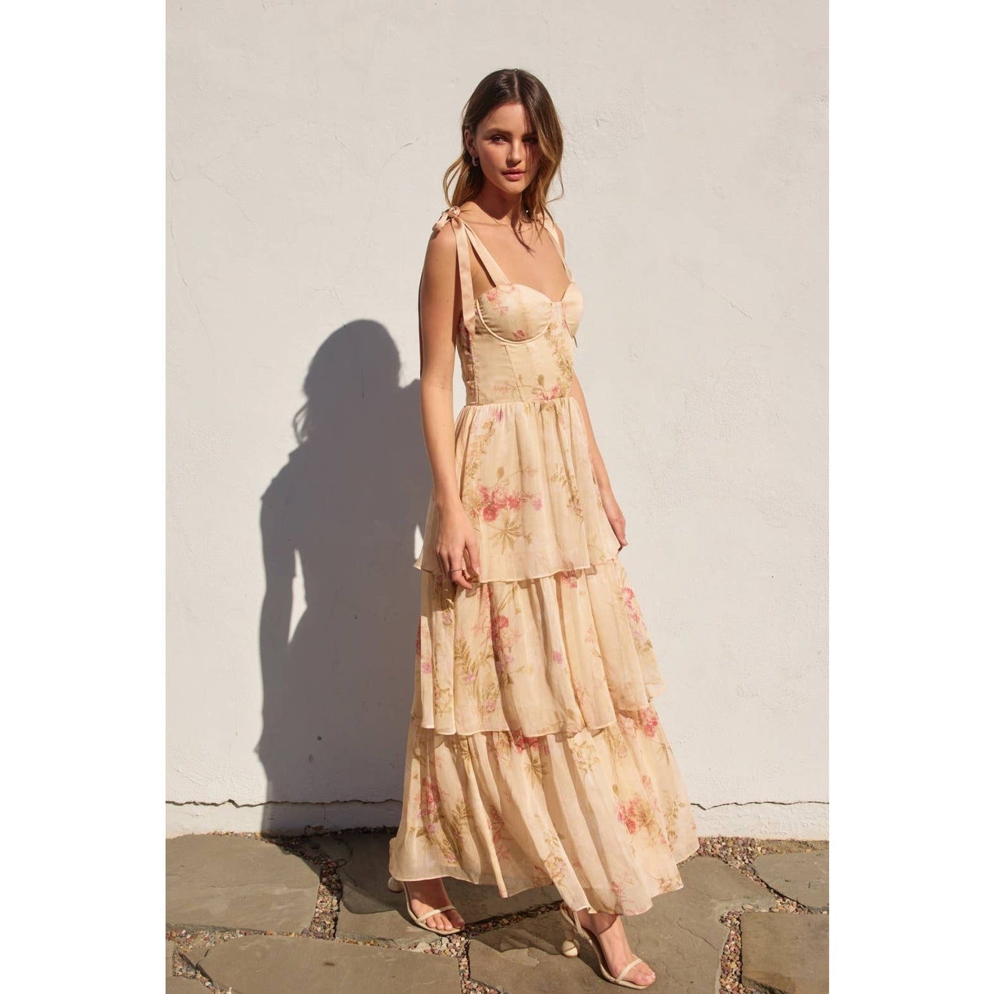 Gracie Corset Layered Maxi Dress