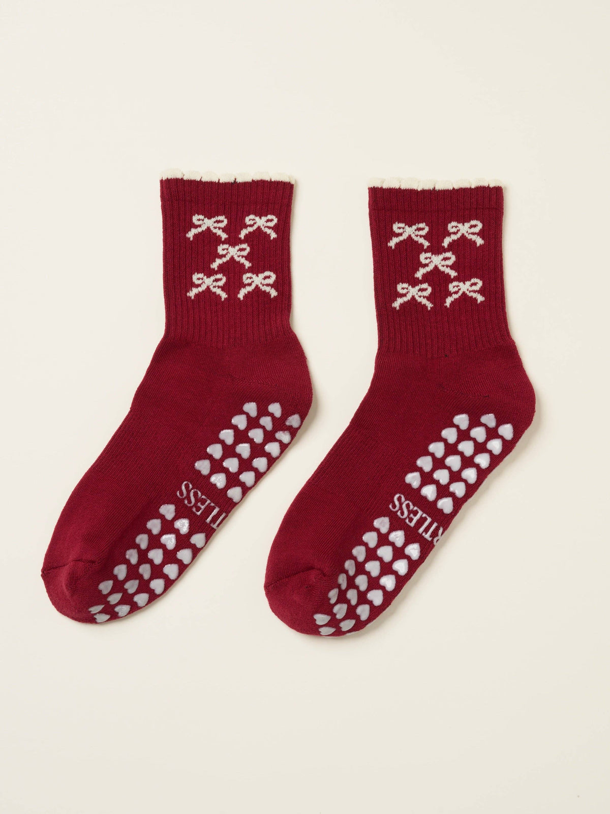 Ribbon Petal Grip Socks