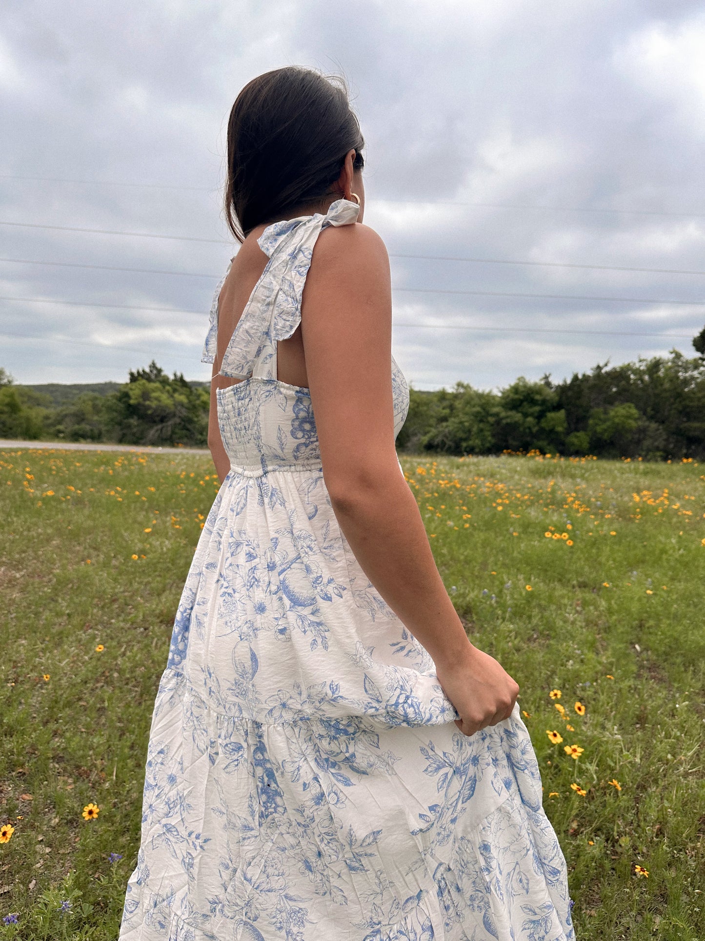 Fruits and Flowers Midi Dress