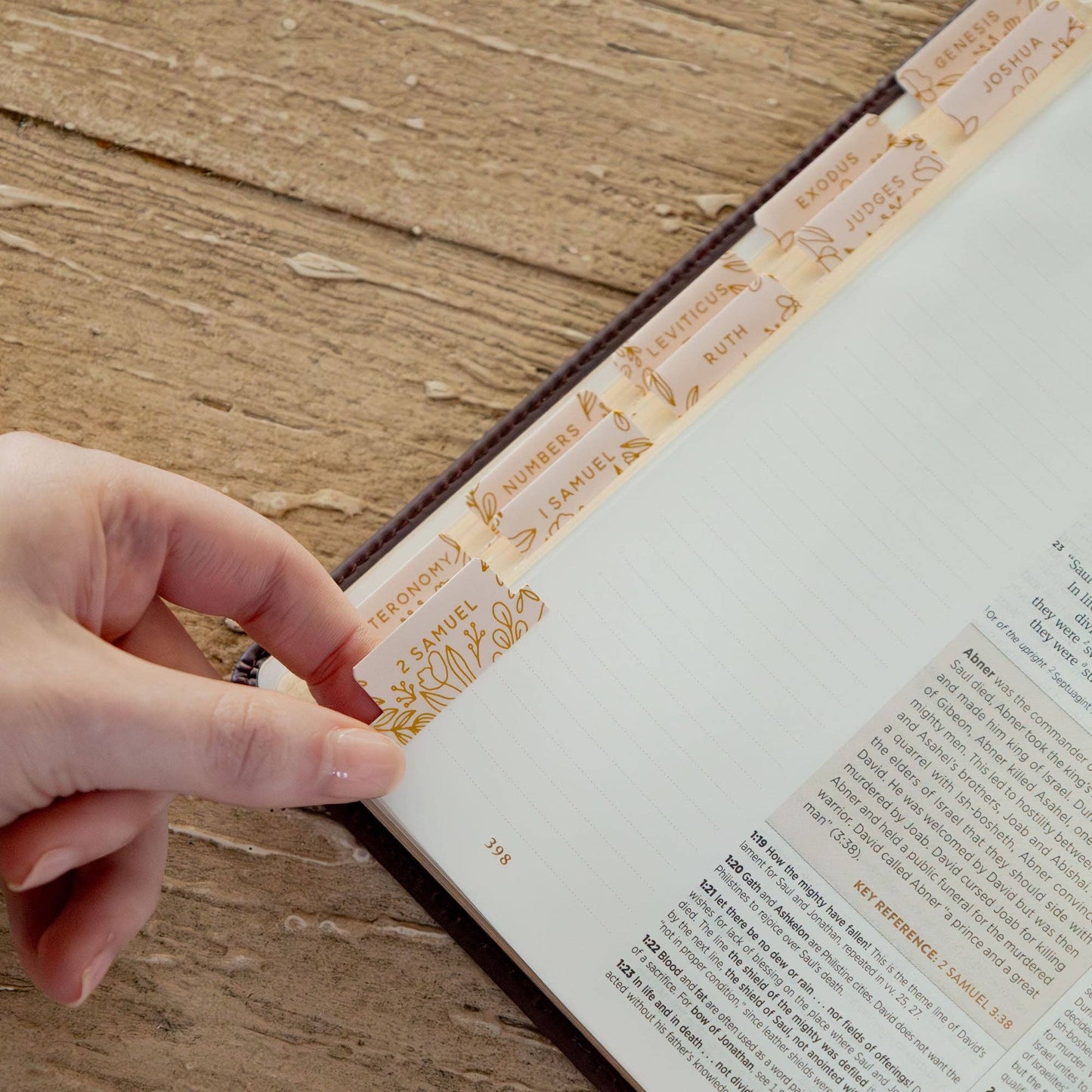 Gold Foil Bible Tabs - Carnation