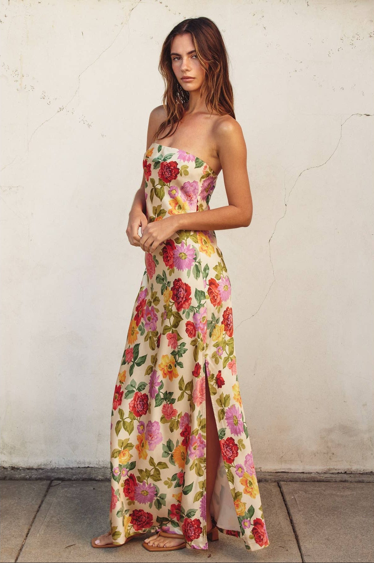 Secret Garden Strapless Maxi Dress