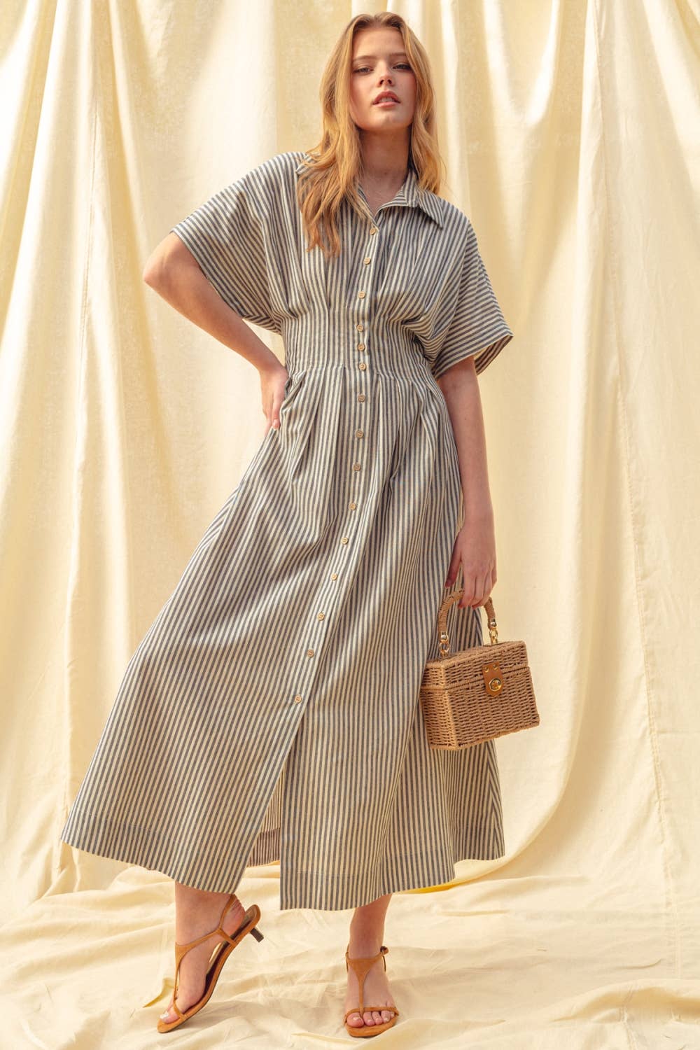 Susana Striped Button down Dress