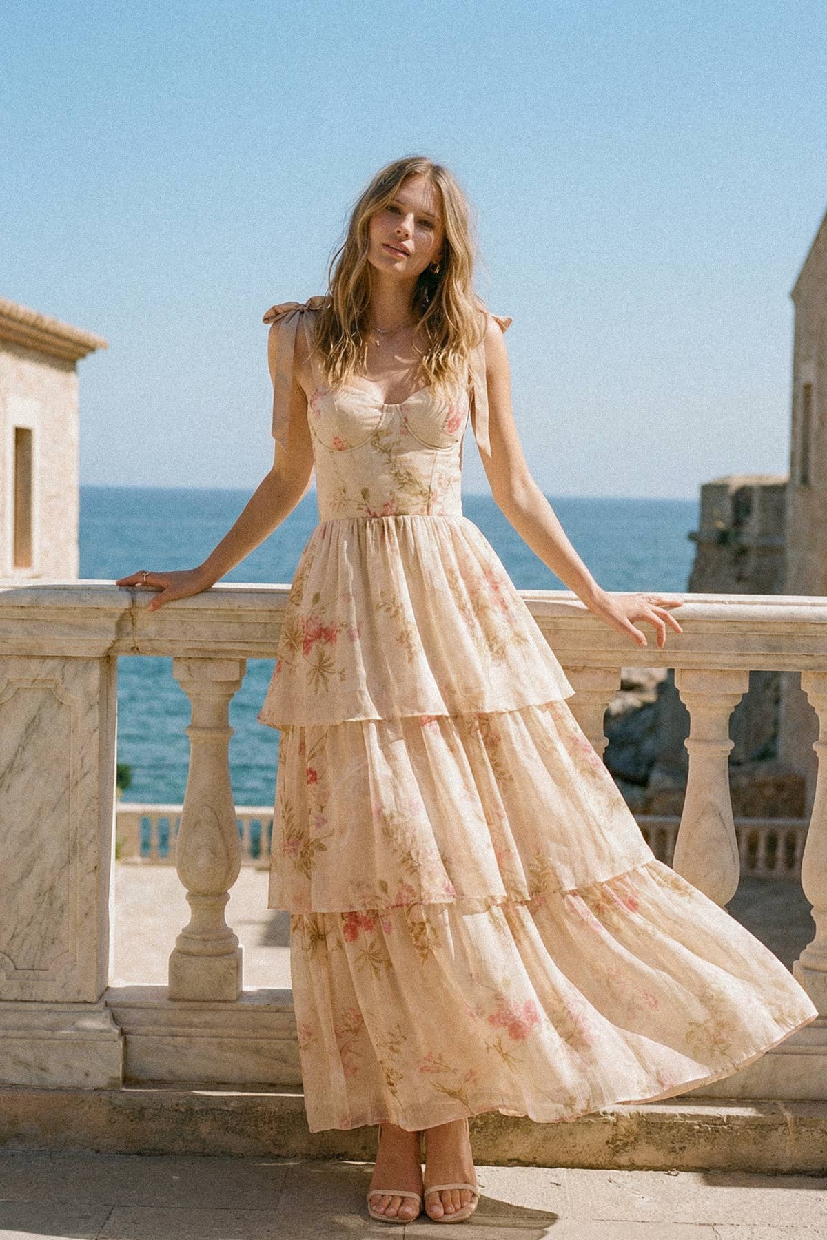 Gracie Corset Layered Maxi Dress