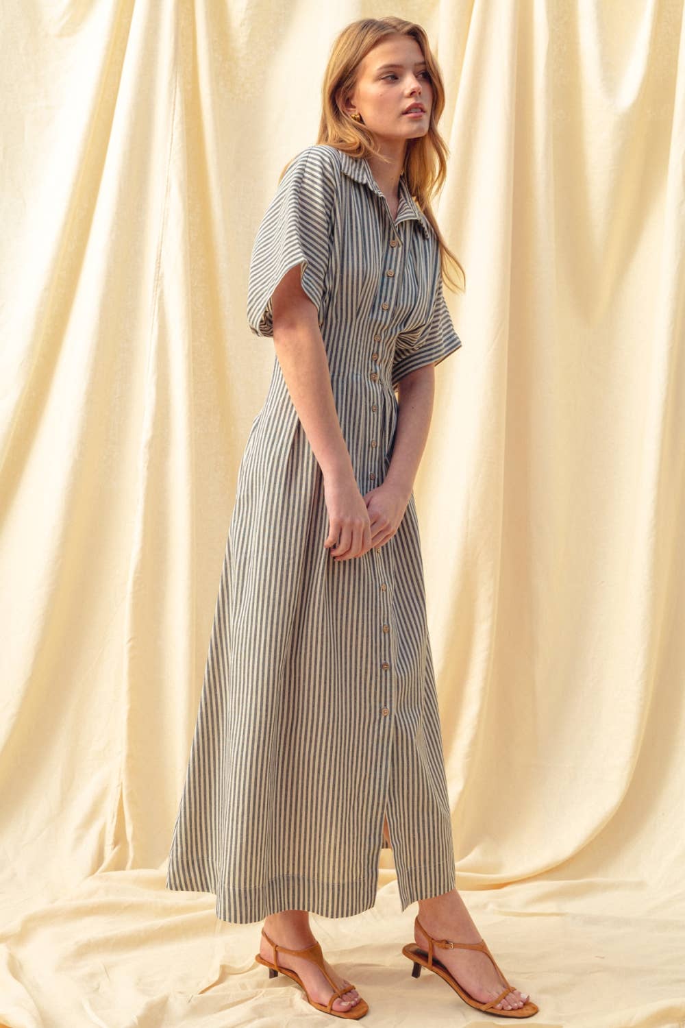 Susana Striped Button down Dress