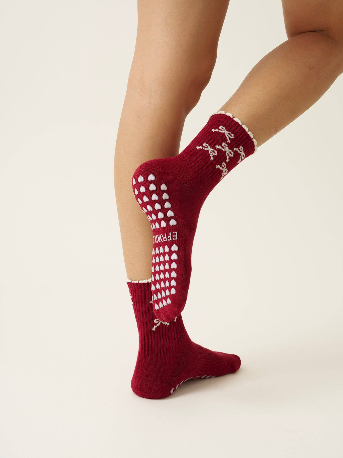Ribbon Petal Grip Socks