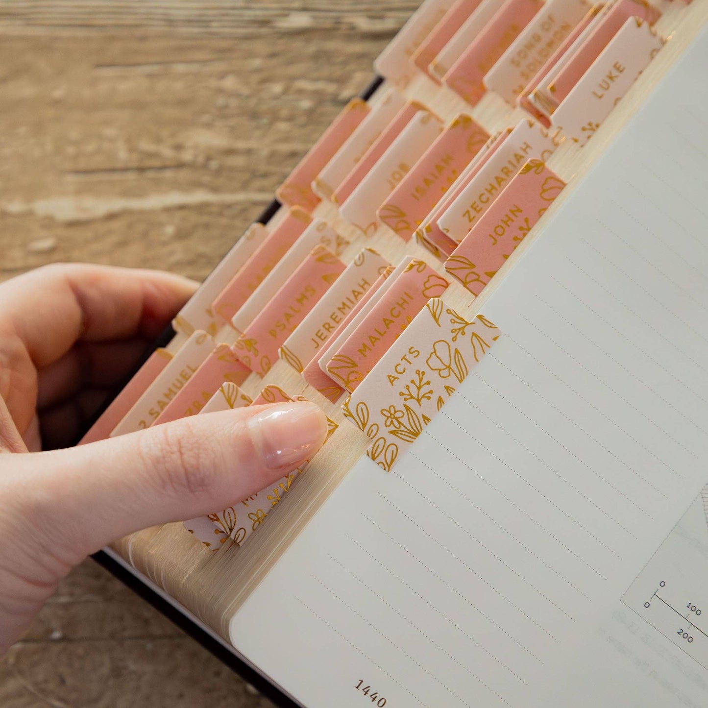 Gold Foil Bible Tabs - Melon
