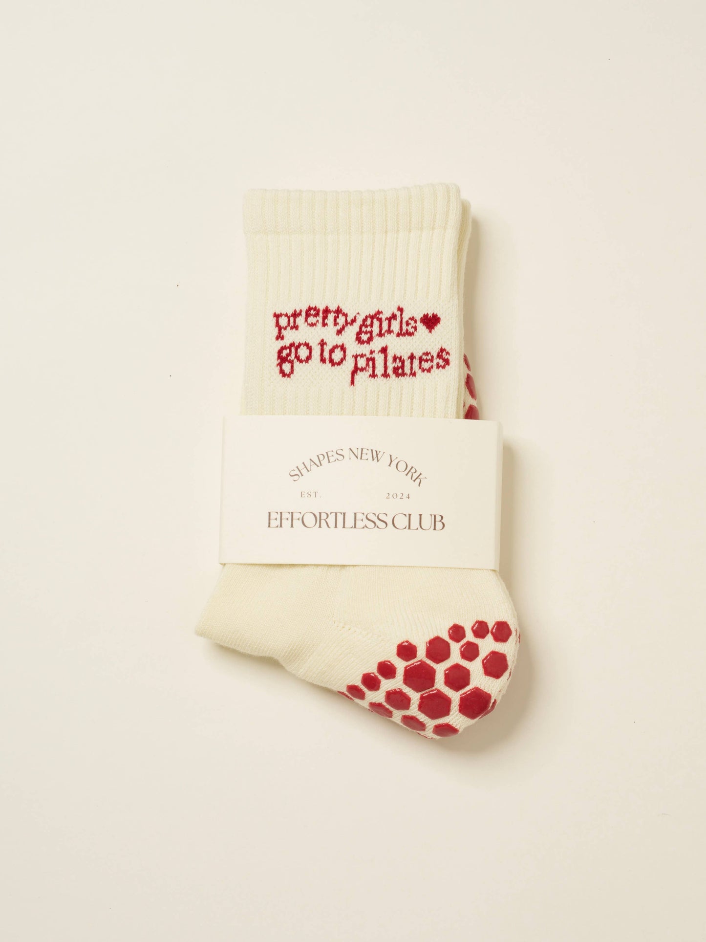 🩰 Pilates Girl Grip Sock [Red], Pilates Socks