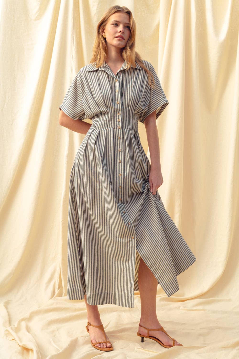 Susana Striped Button down Dress