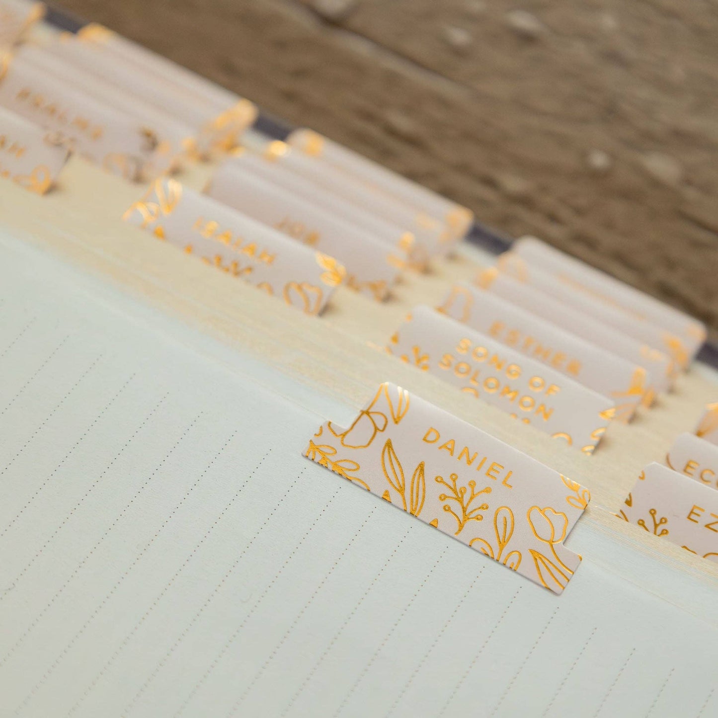 Gold Foil Bible Tabs - Carnation