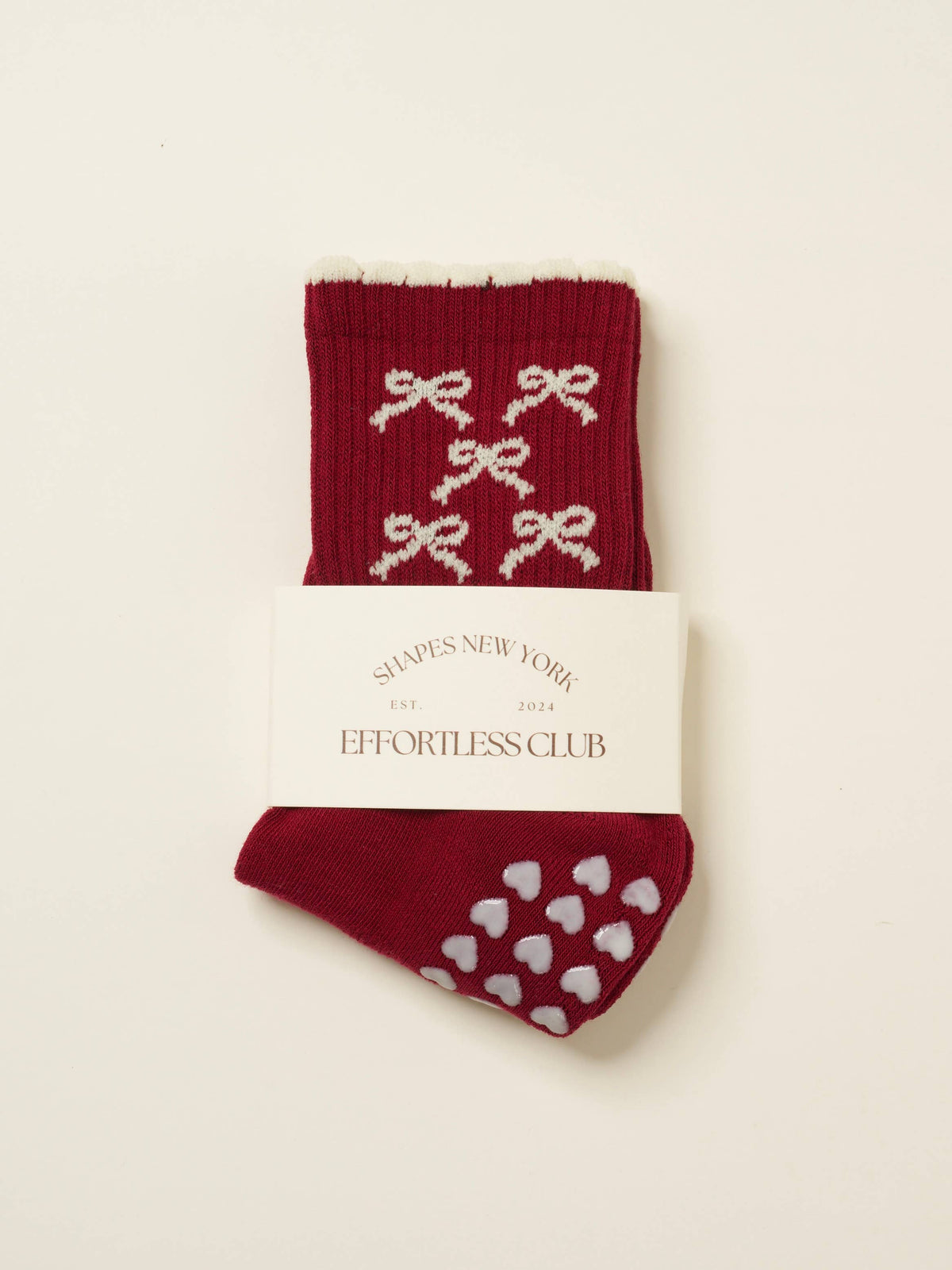Ribbon Petal Grip Socks