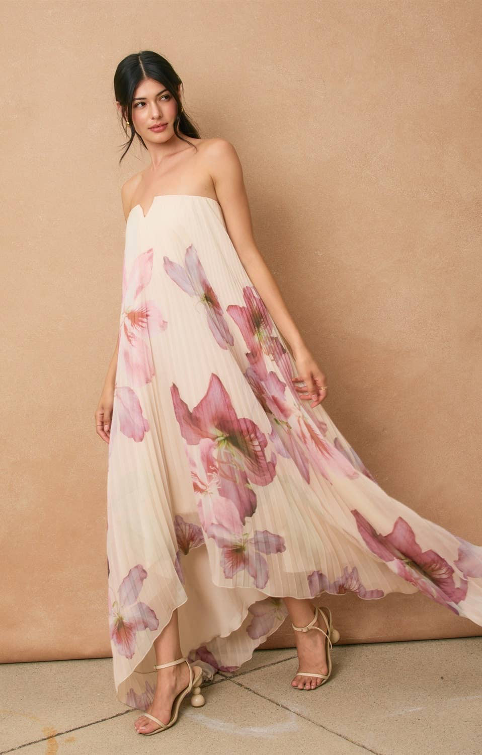 Leila Pleated Maxi Dress