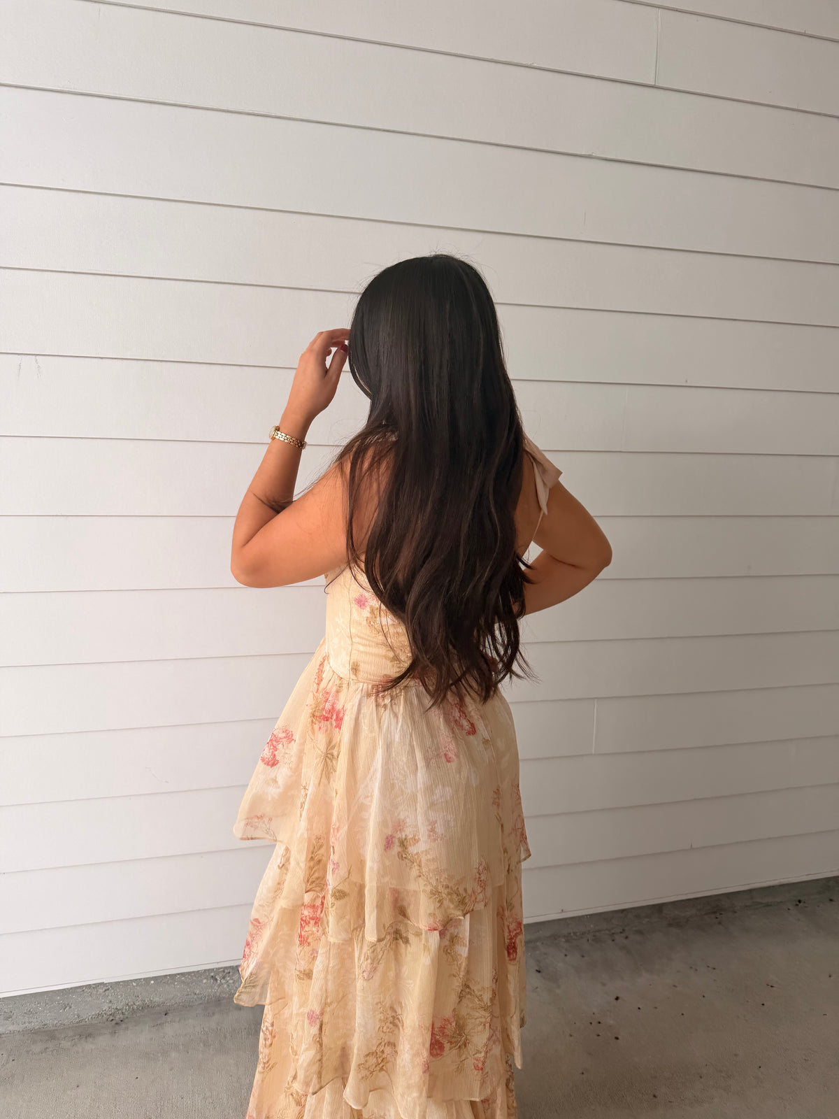 Gracie Corset Layered Maxi Dress