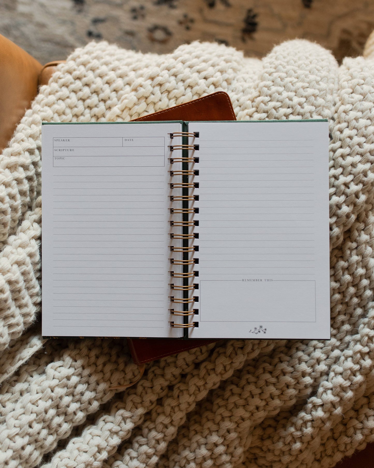 Notes Journal Green Floral
