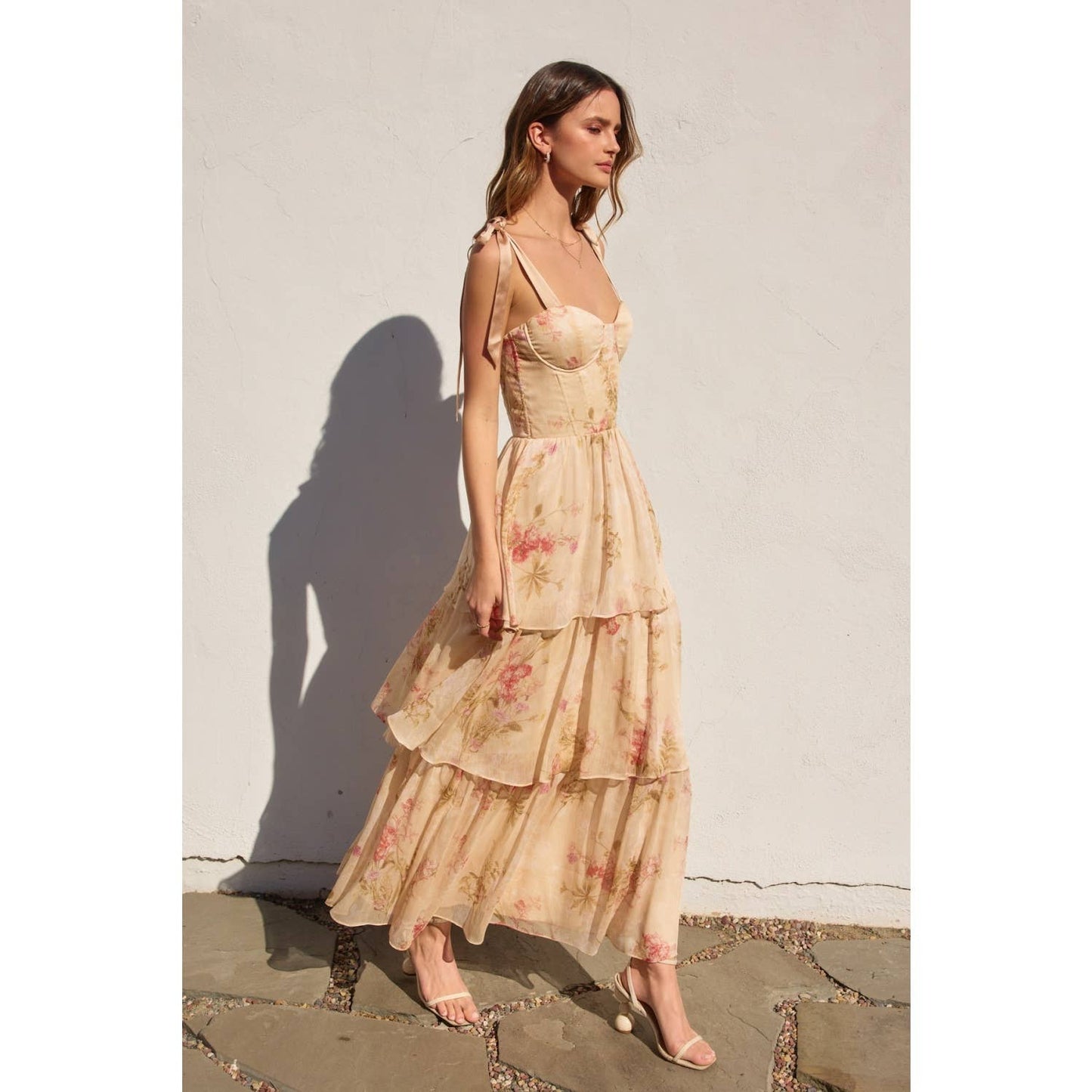 Gracie Corset Layered Maxi Dress