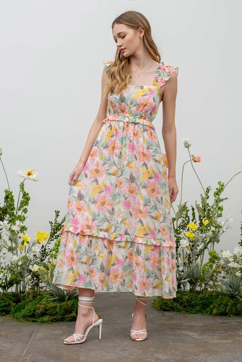 Blooms Midi Dress