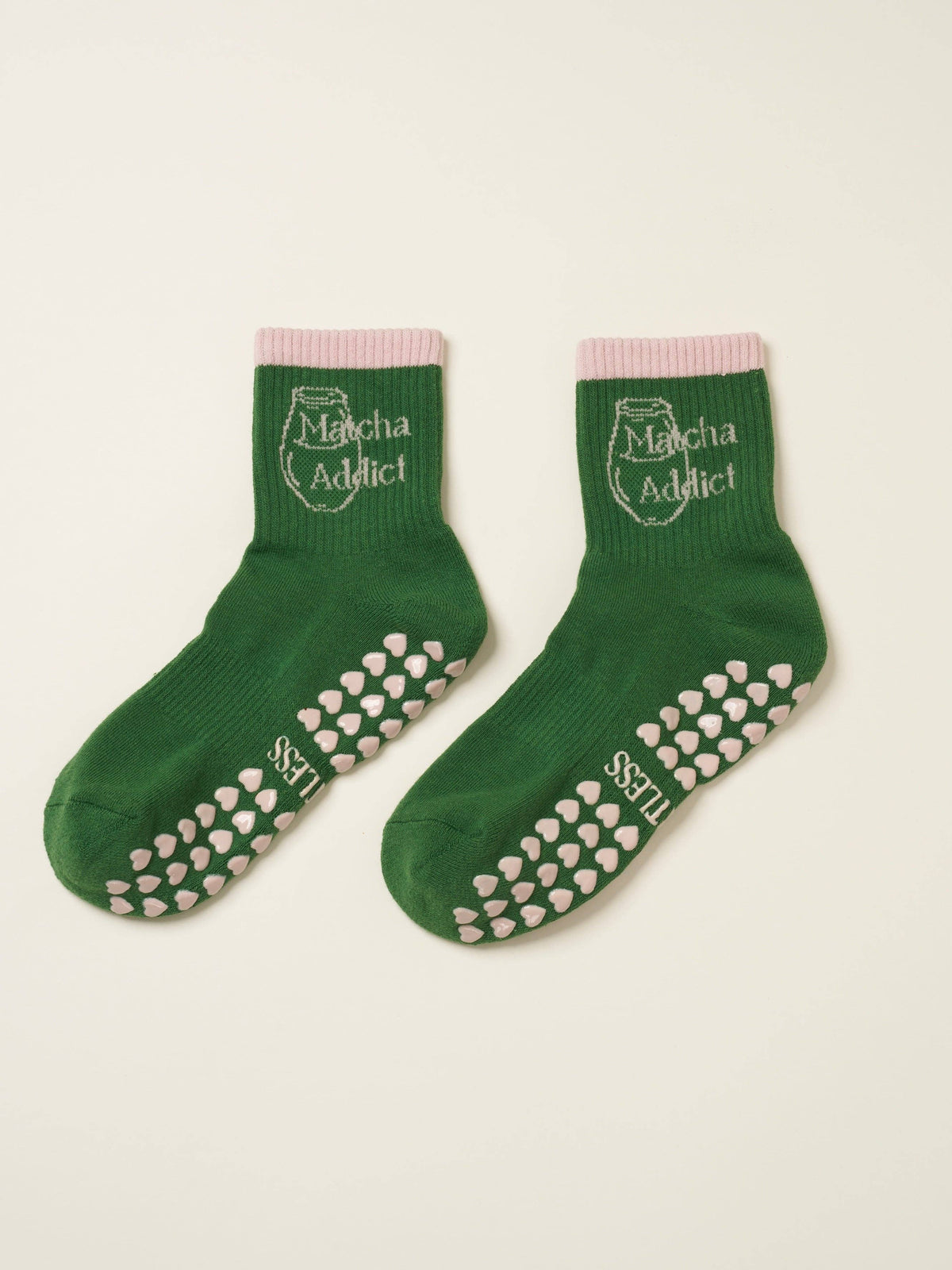 Matcha Addict Grip Socks