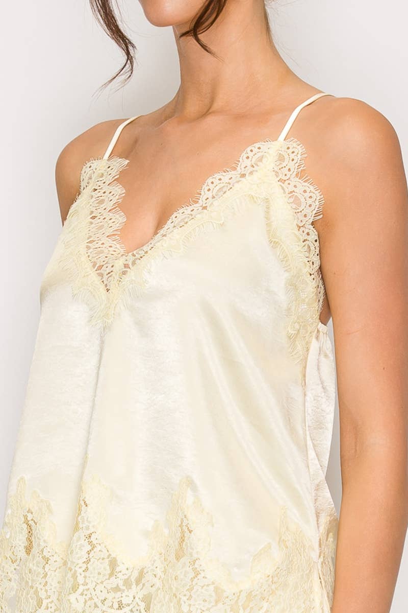 Lucy Lace Satin Camisole