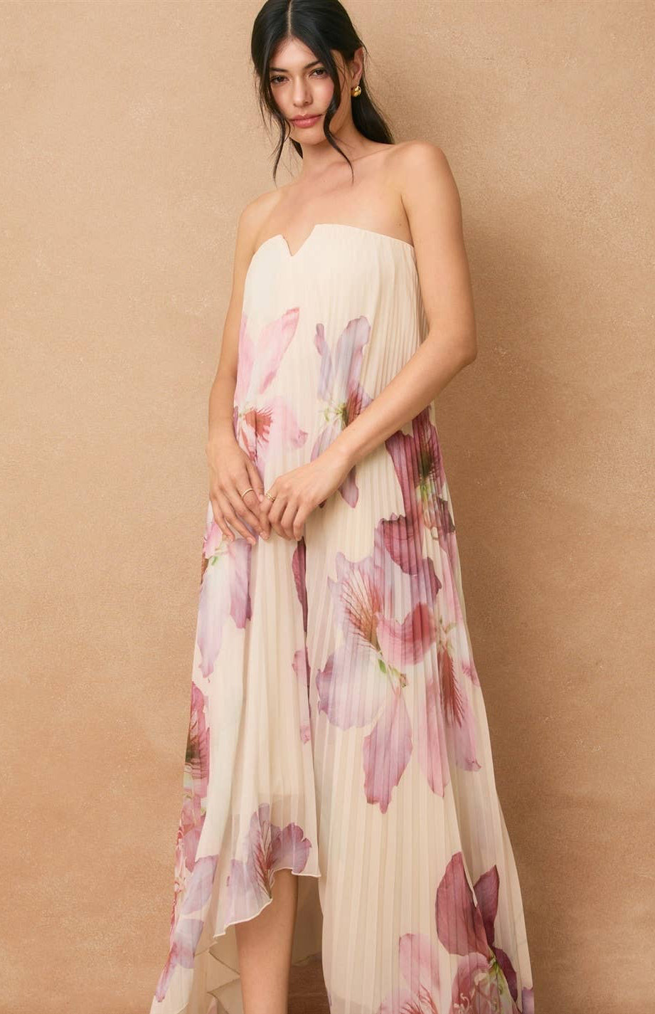 Leila Pleated Maxi Dress