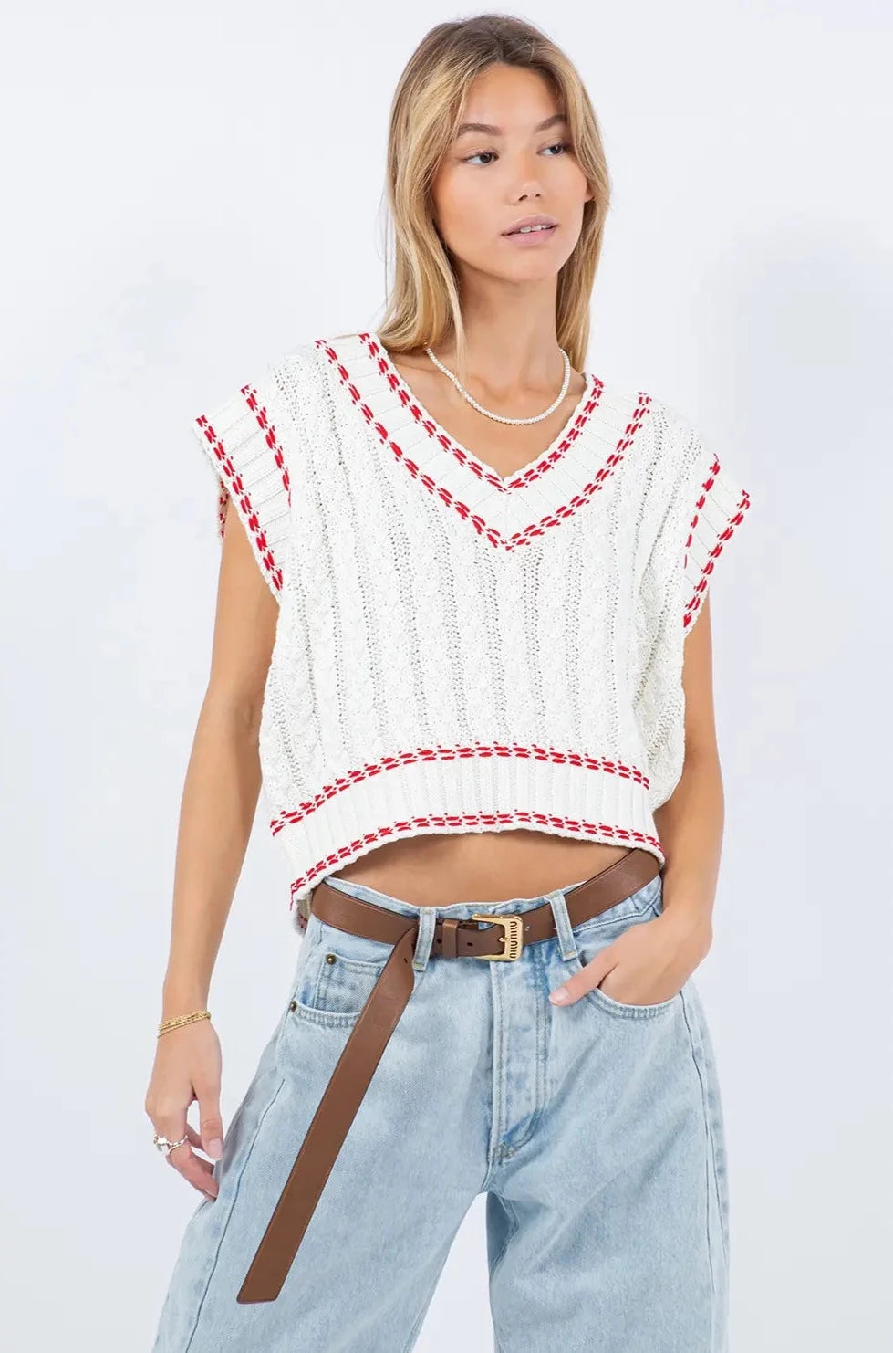 Berry Knit Vest