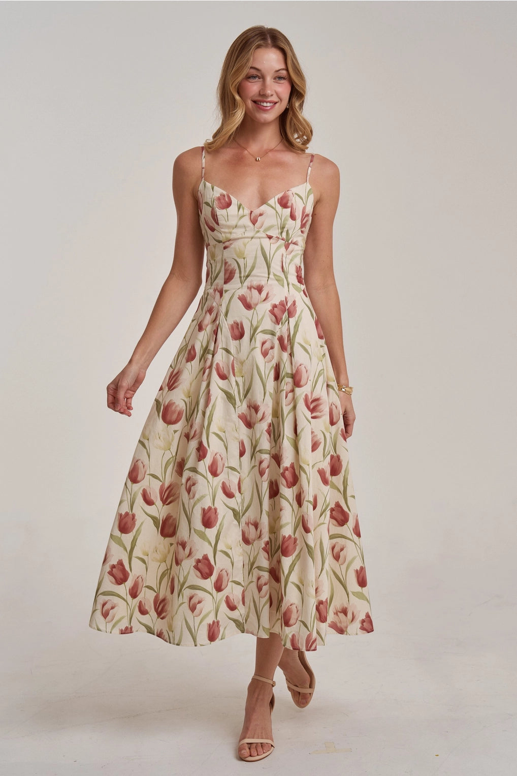 Tulip Field Midi Dress