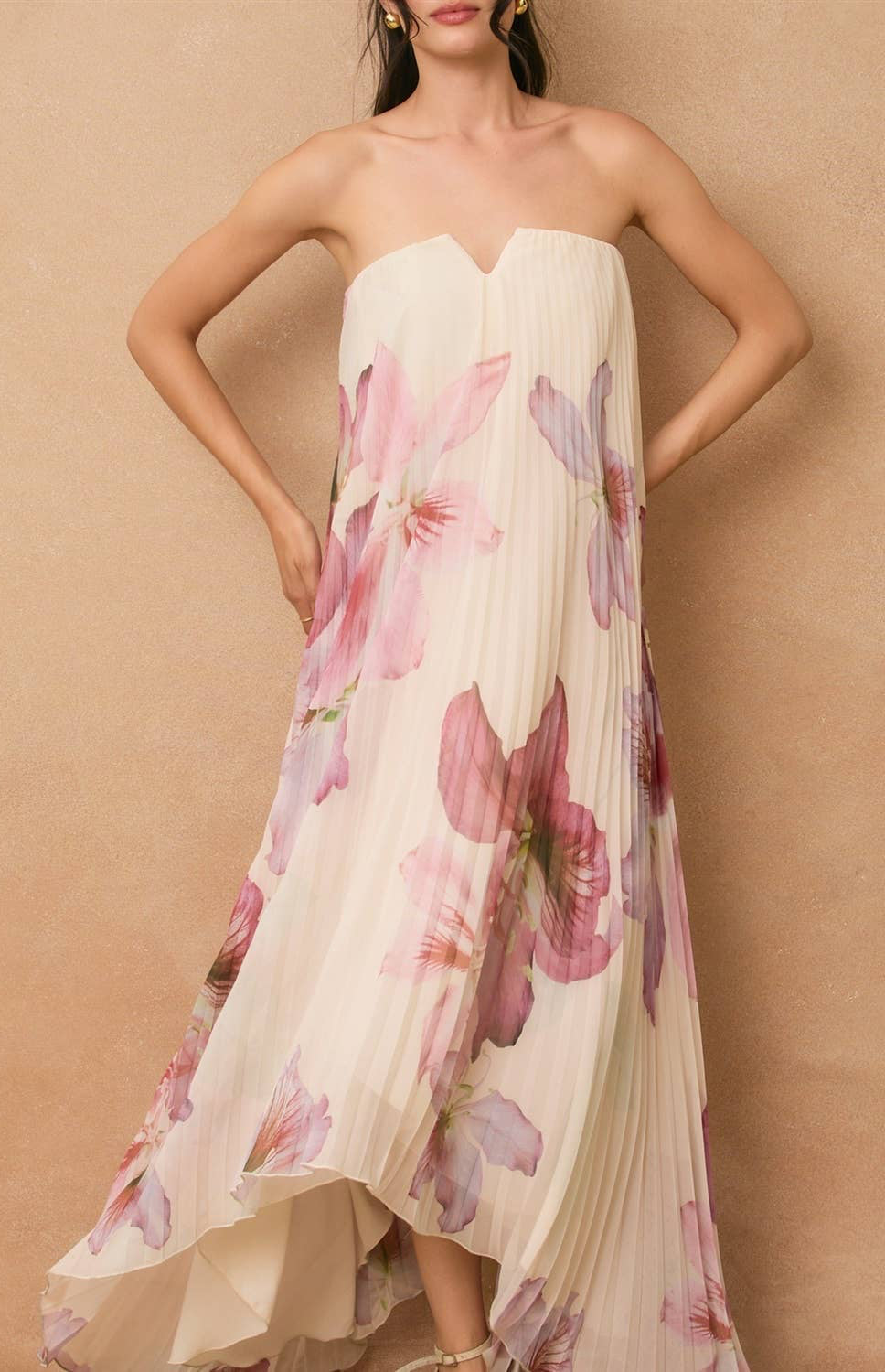 Leila Pleated Maxi Dress