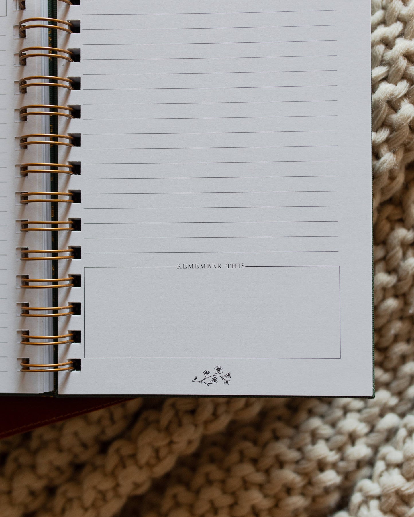 Notes Journal Green Floral