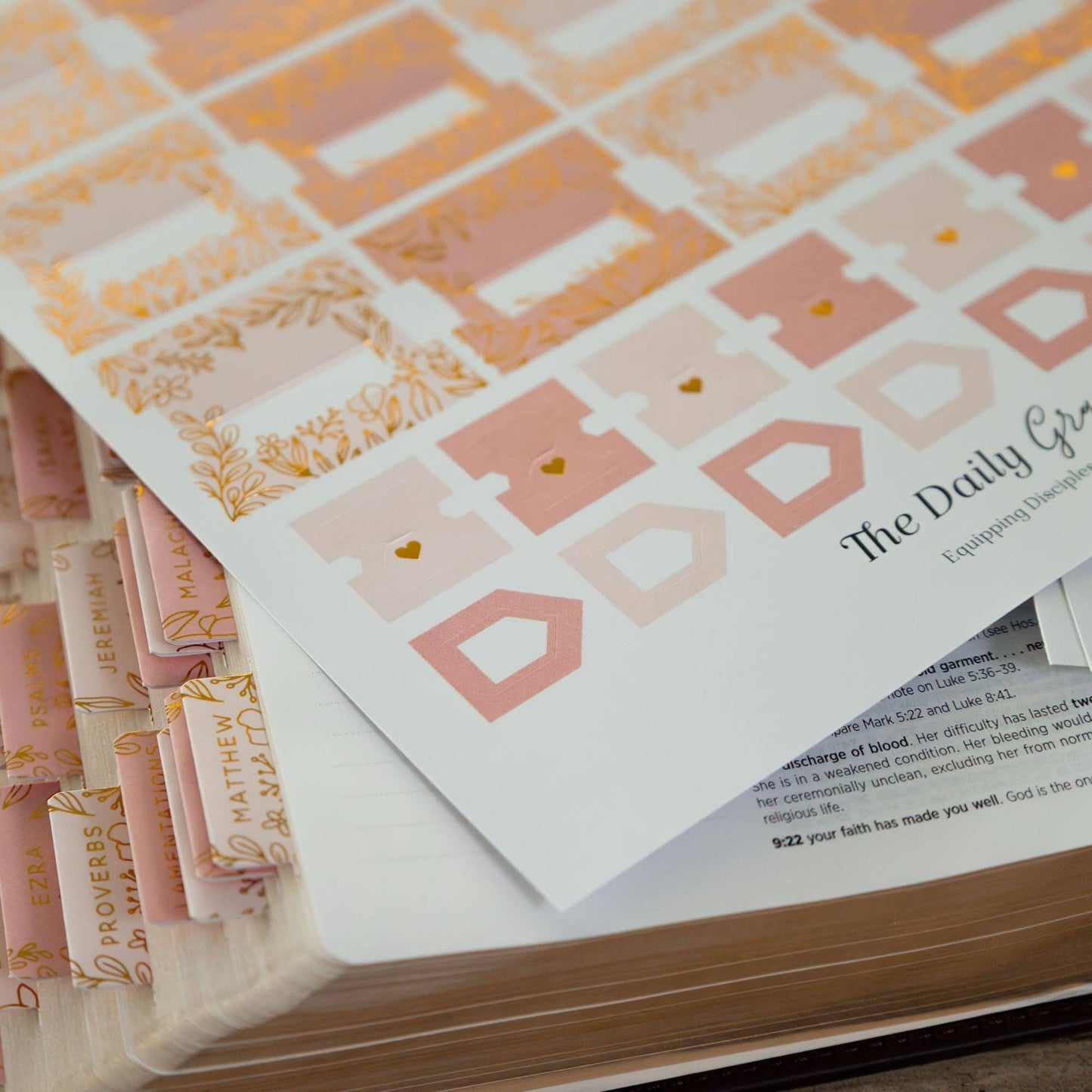 Gold Foil Bible Tabs - Melon